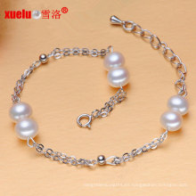 Encantos de moda cadena de pulsera de perlas cultivadas naturales